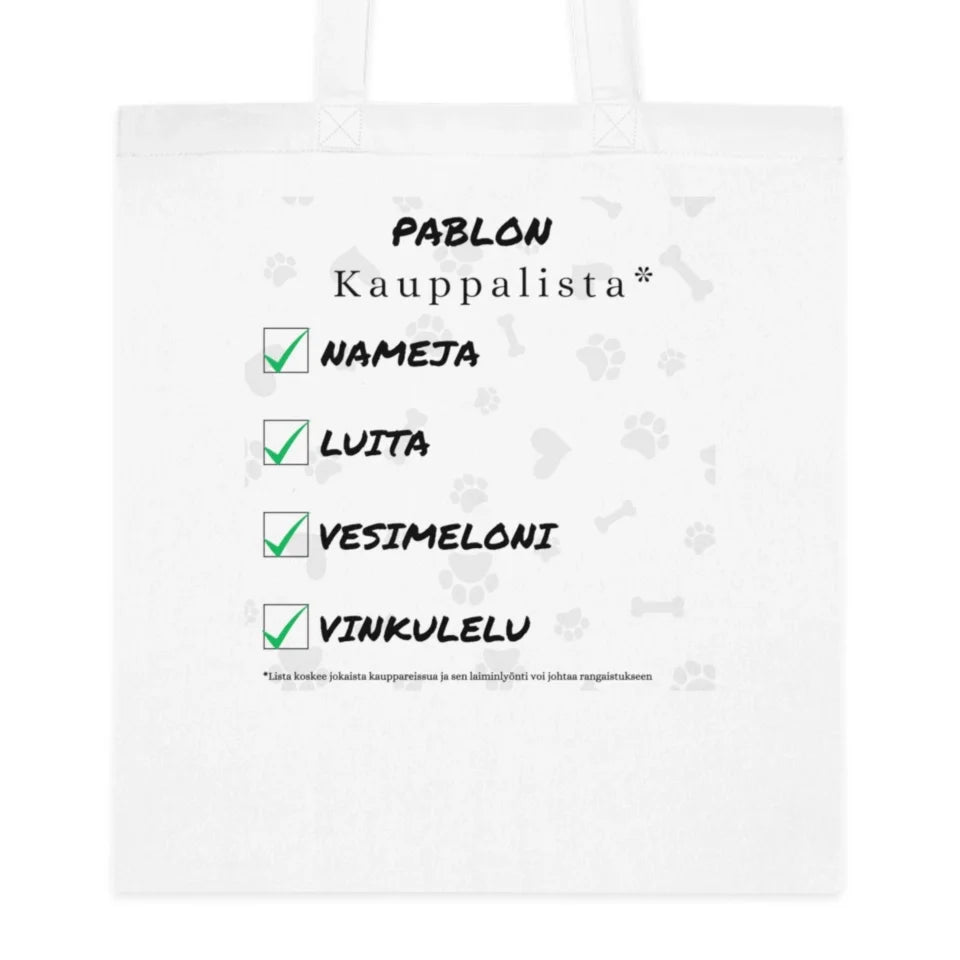 Kangaskassi - Kauppalista